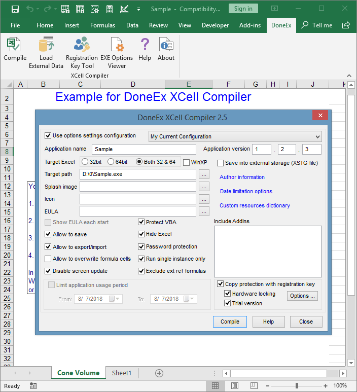 Excel Compiler